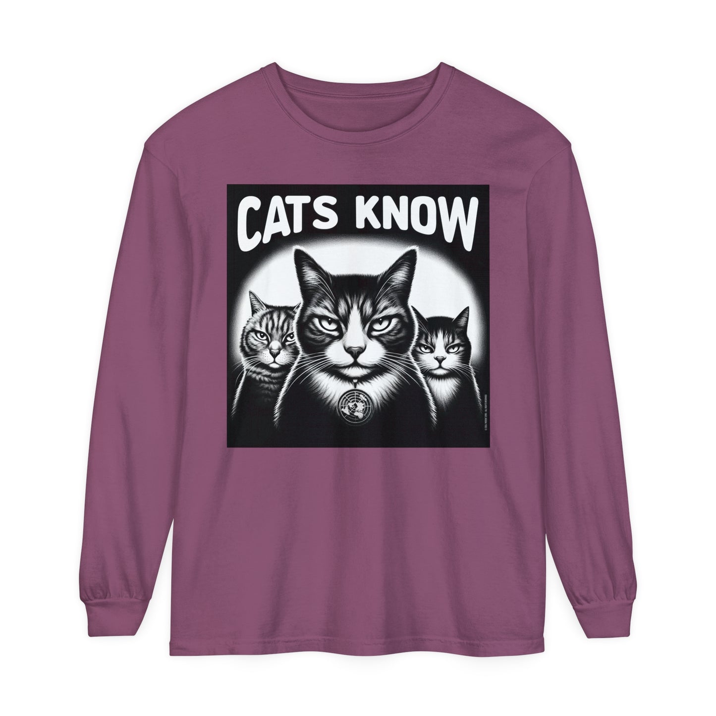 Longsleeve | Cats Know | Berry