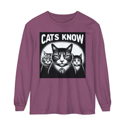 Longsleeve | Cats Know | Berry