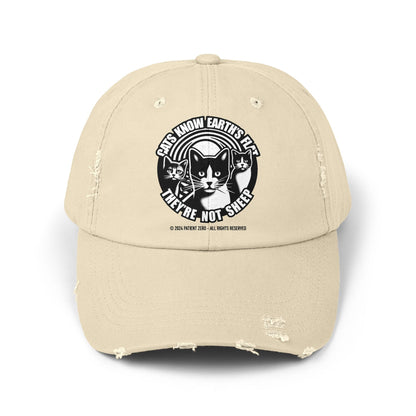 Cap Distressed | Cats Know | Stone One size