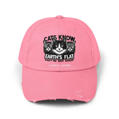 Cap Distressed | Cats Know | True Pink One size