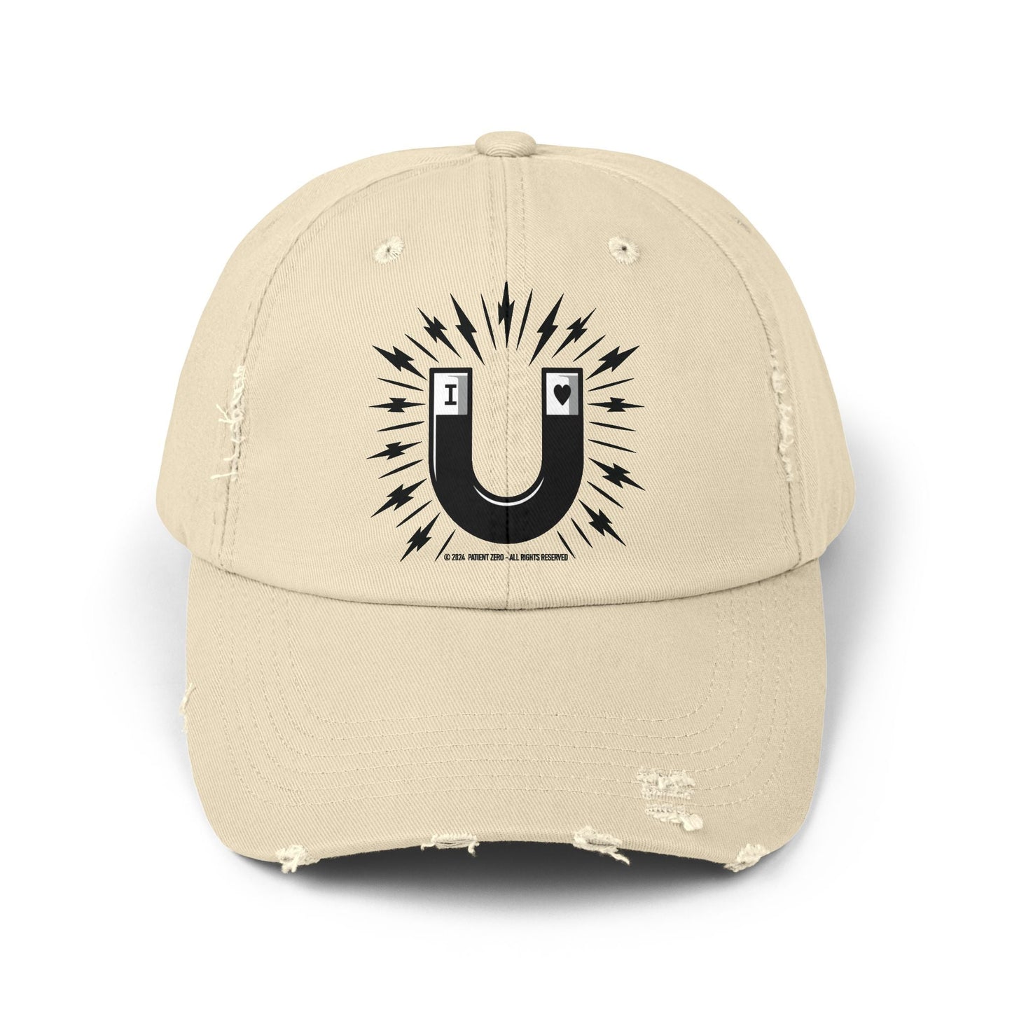 Cap Distressed | I ♥ U | Stone One size