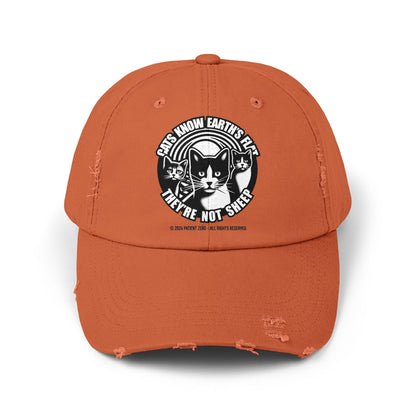 Cap Distressed | Cats Know | Burnt Orange One size