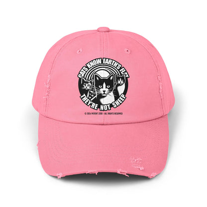 Cap Distressed | Cats Know | True Pink One size