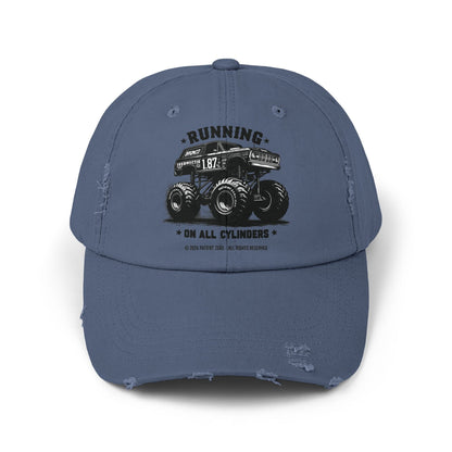 Cap Distressed | All Cylinders | Scotland Blue One size