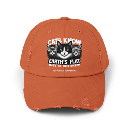 Cap Distressed | Cats Know | Burnt Orange One size