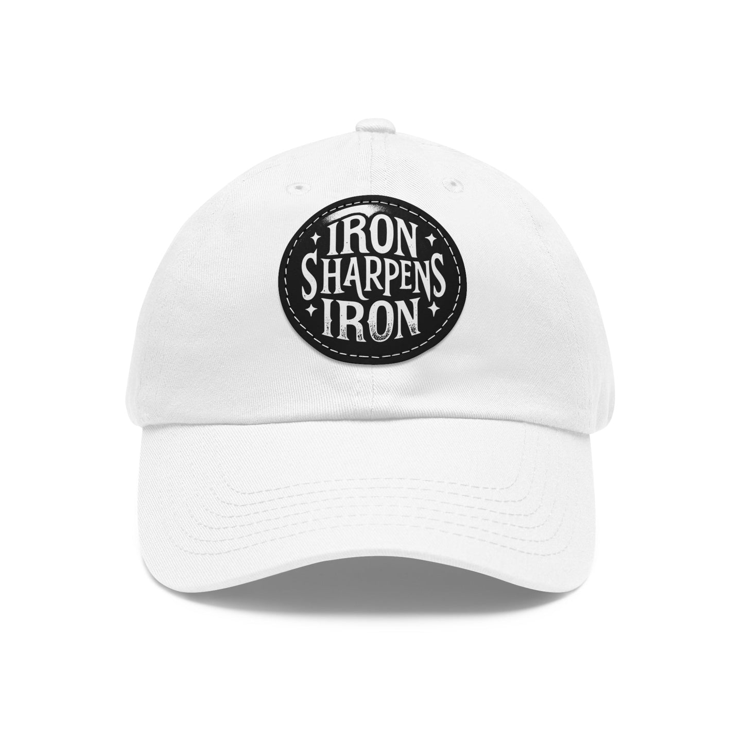 Cap Patch | Iron Sharpens Iron | White Black patch Circle One size