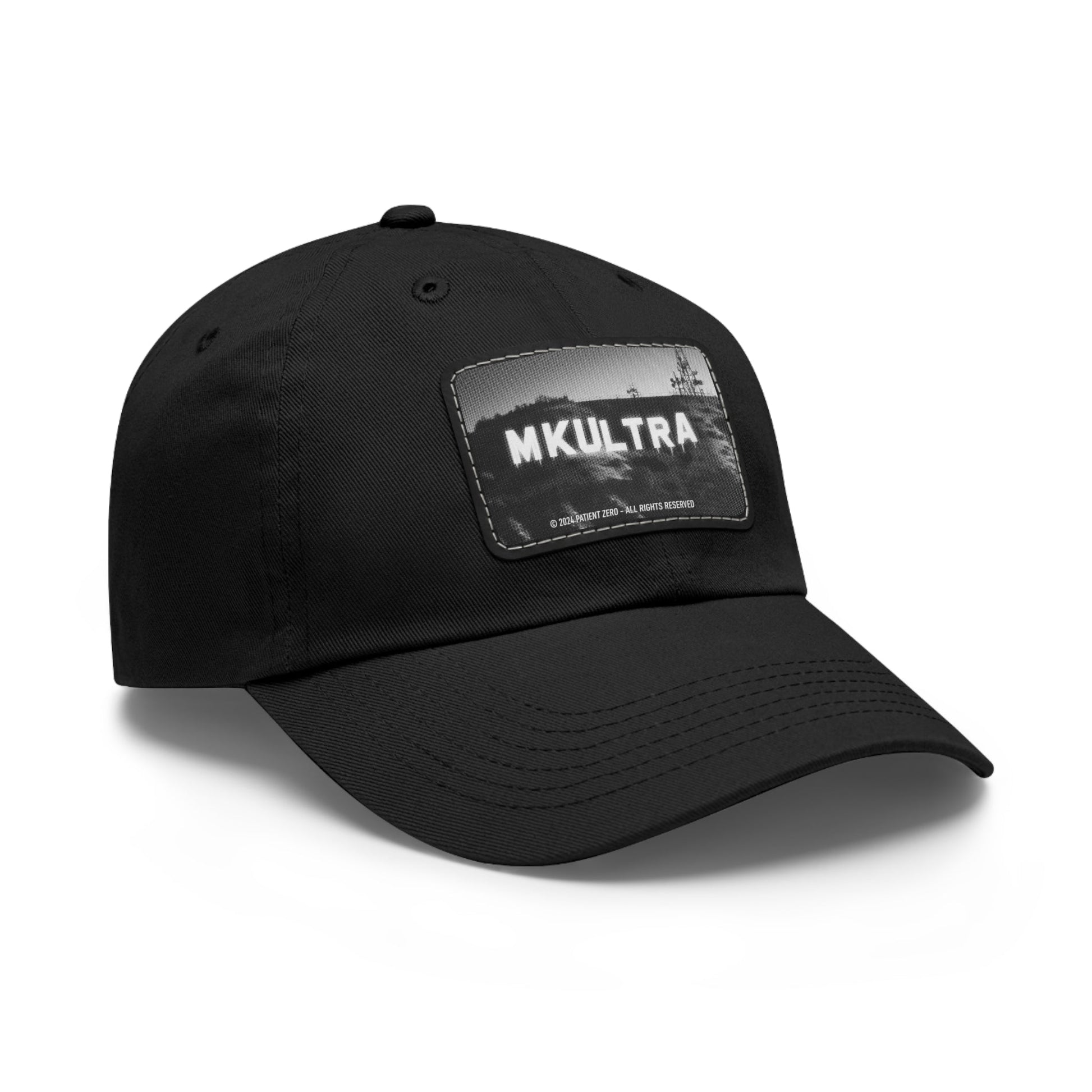 Cap Patch | MK Ultra | Black Black patch Rectangle One size