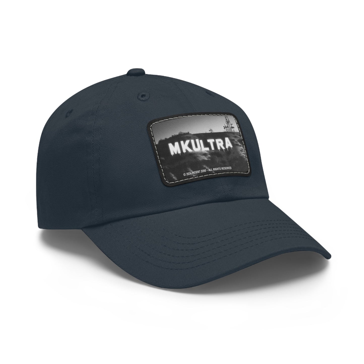 Cap Patch | MK Ultra | Navy Black patch Rectangle One size