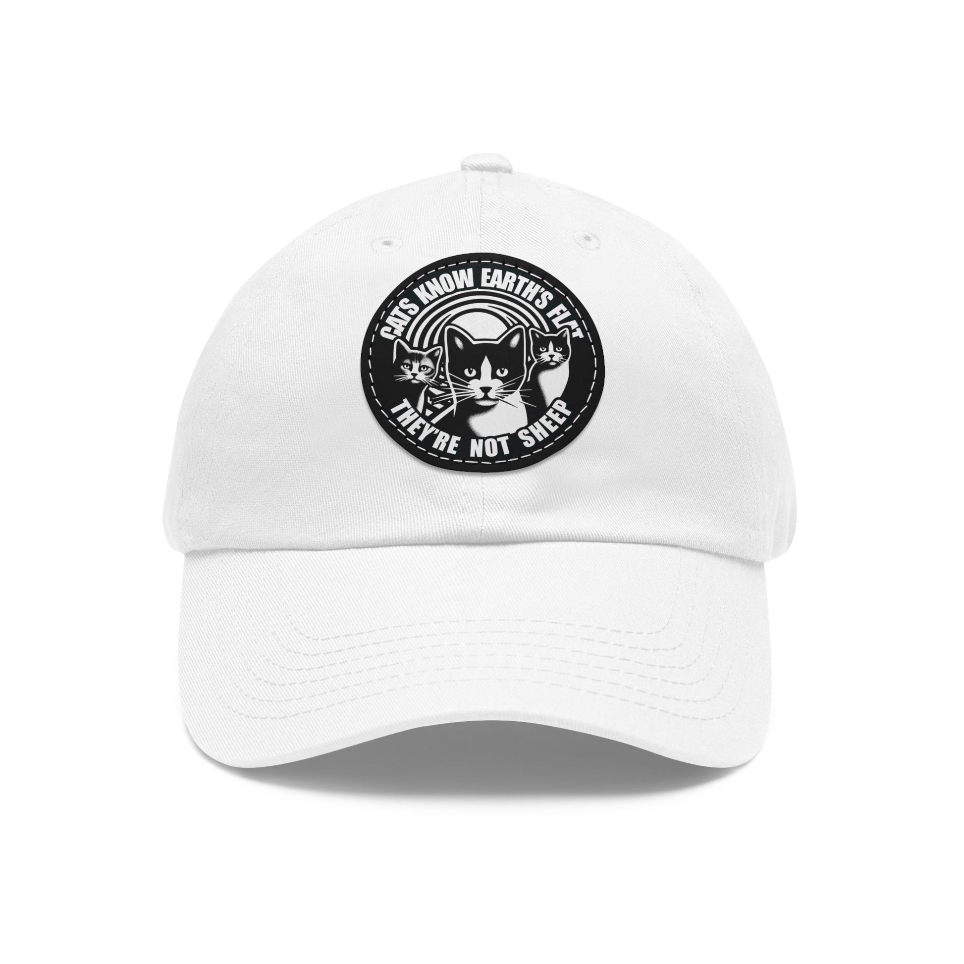 Cap Patch | Cats Know | White Black patch Circle One size