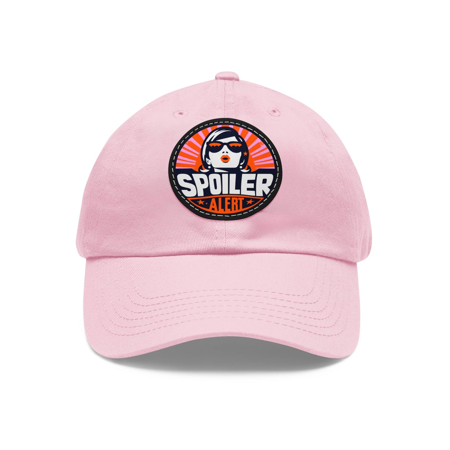 Cap Patch | Spoiler Alert | Light Pink Black patch Circle One size