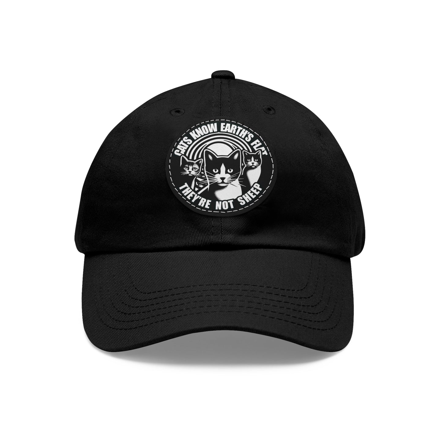 Cap Patch | Cats Know | Black Black patch Circle One size