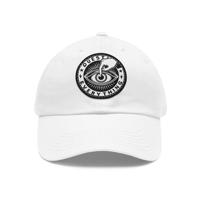 Cap Patch | Question Everything | White Black patch Circle One size