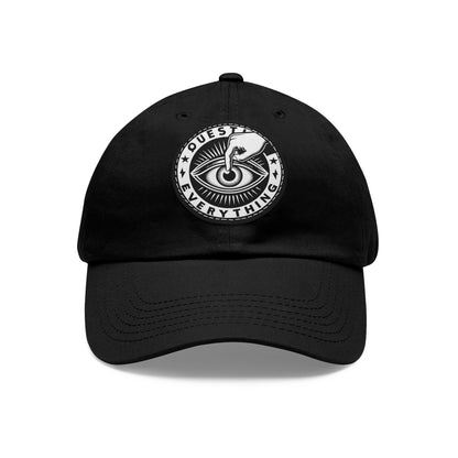 Cap Patch | Question Everything | Black Black patch Circle One size