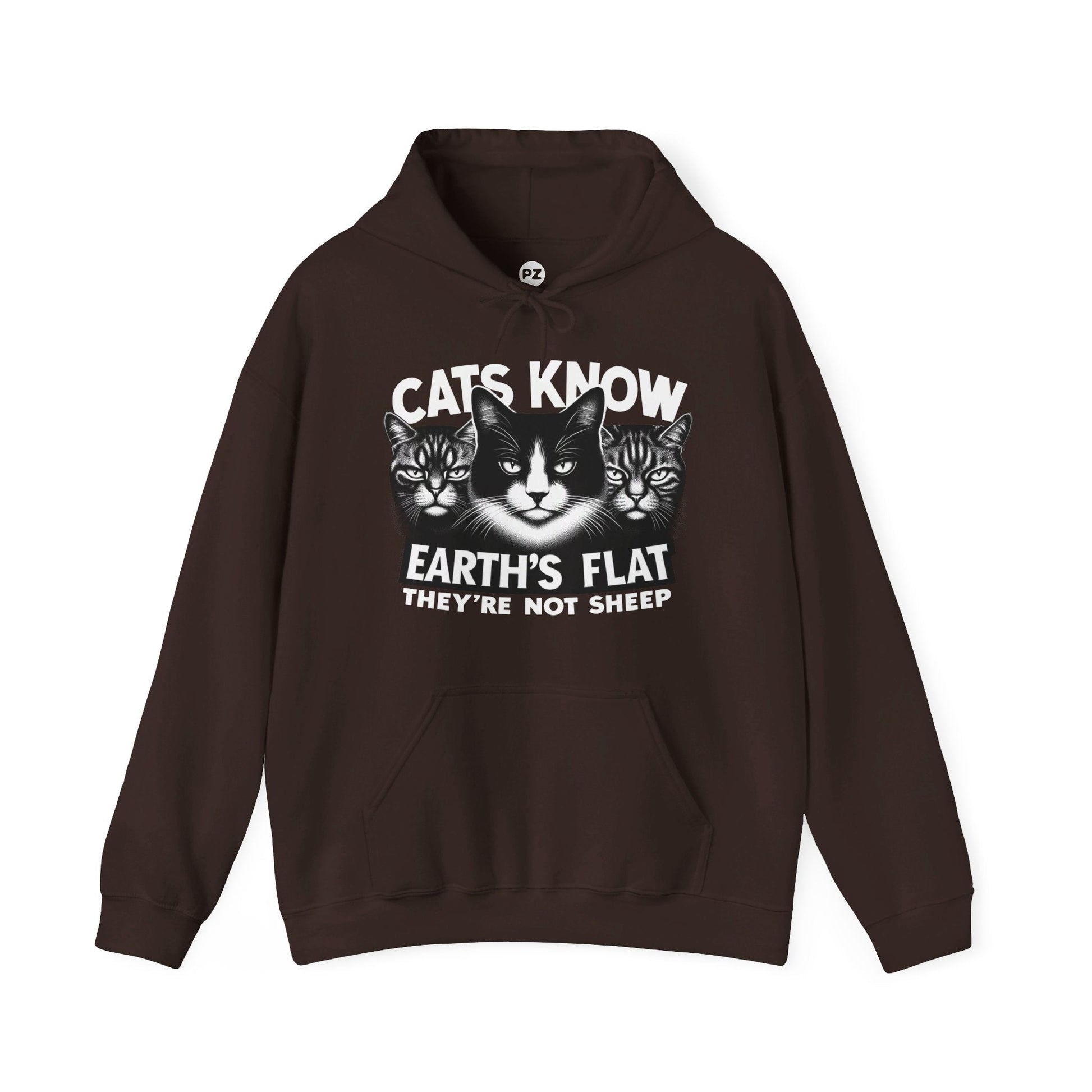 Hoodie | Cats Know | Dark Chocolate