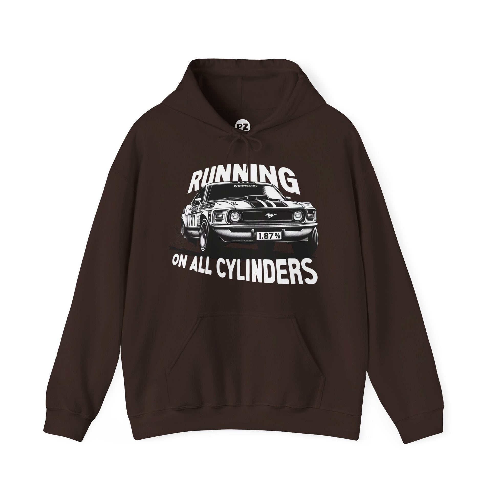 Hoodie | All Cylinders | Dark Chocolate