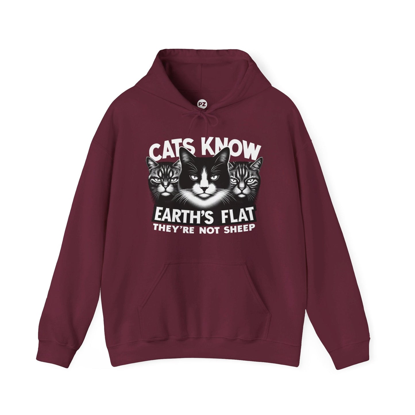 Hoodie | Cats Know | Maroon