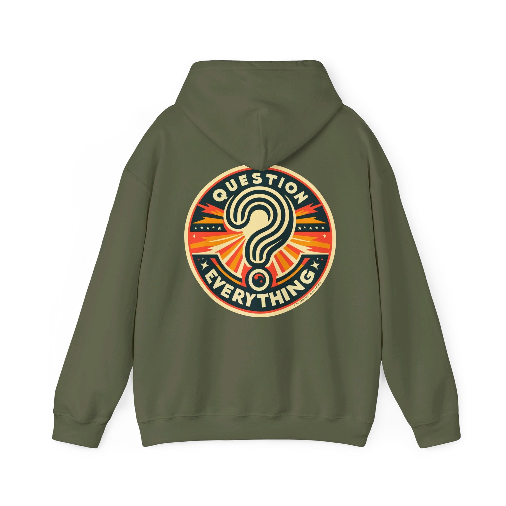 Hoodie | Question Everything | Military Green