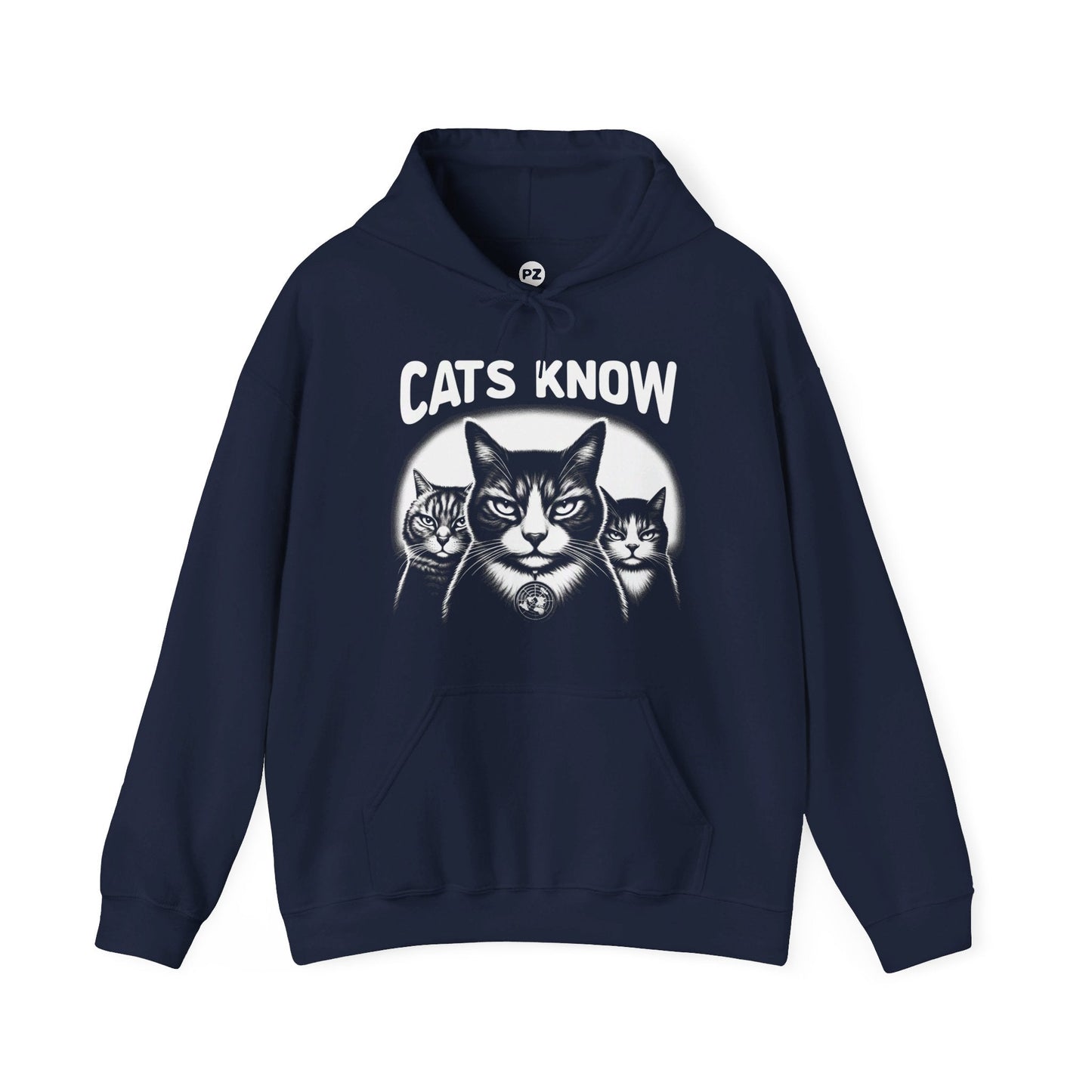 Hoodie | Cats Know | Navy