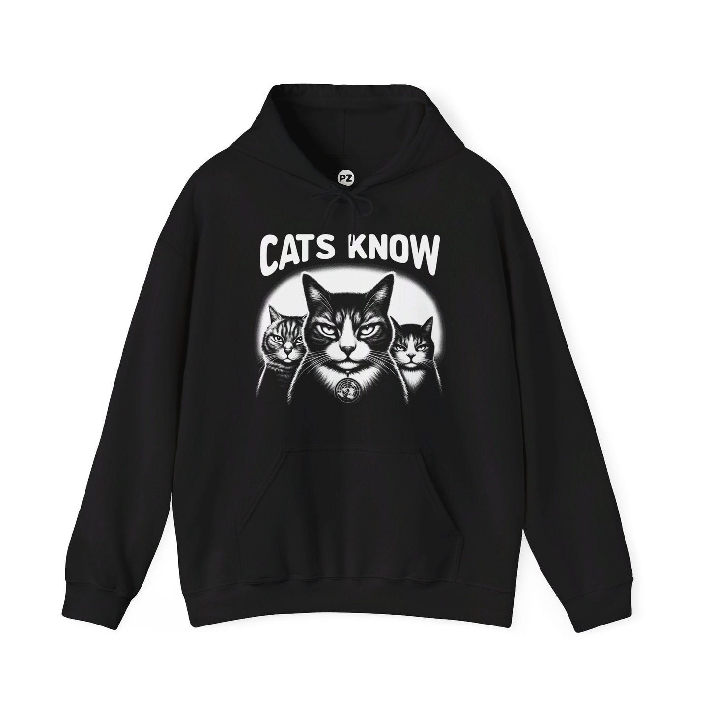 Hoodie | Cats Know | Black