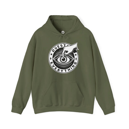 Hoodie | Question Everything | Military Green