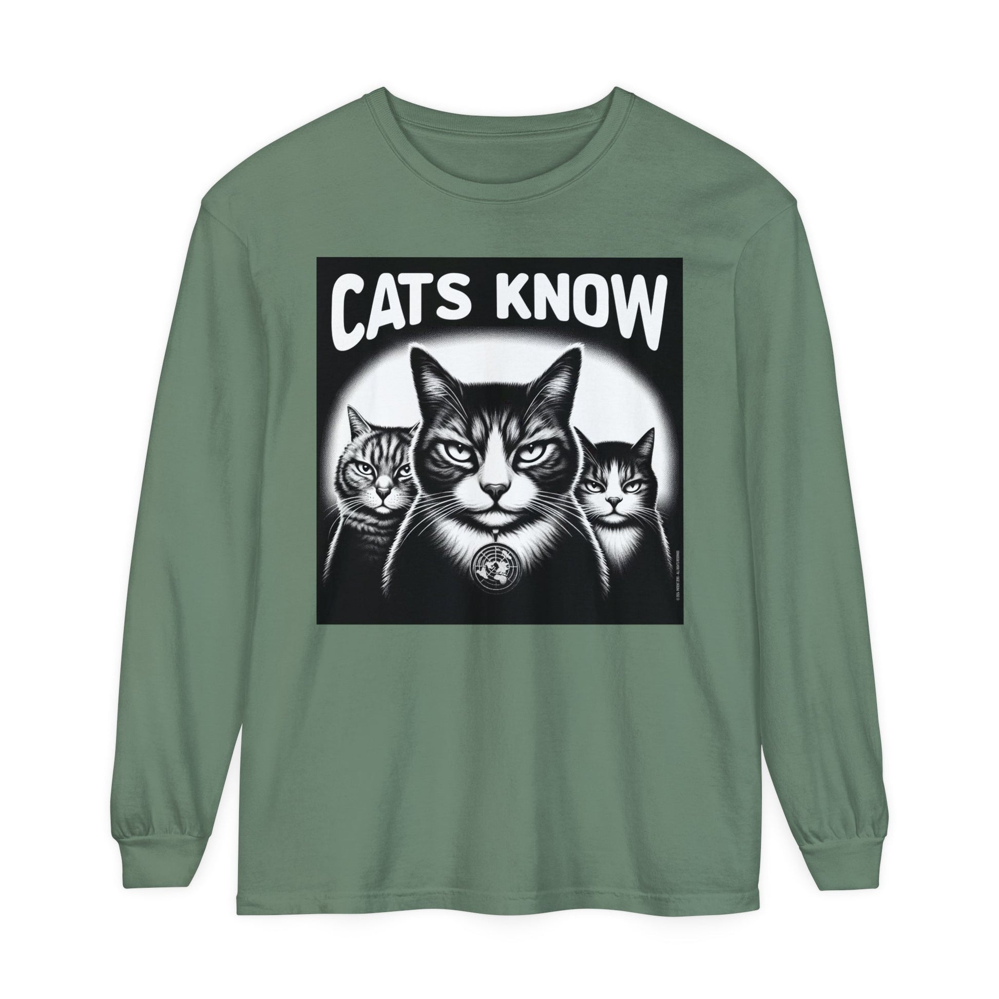 Longsleeve | Cats Know | Light Green