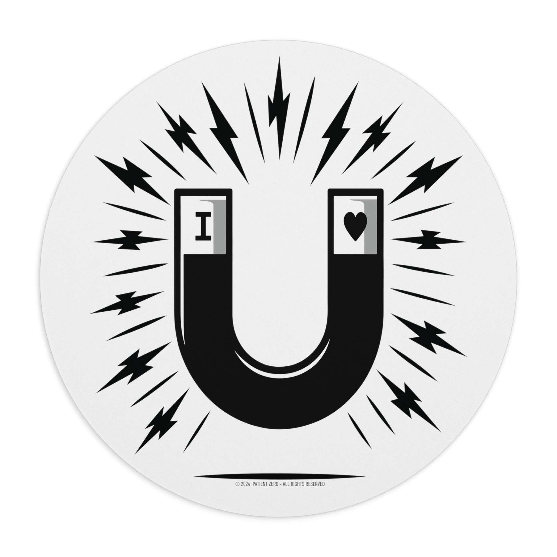 Mouse Pad | I ♥ U | One size Round