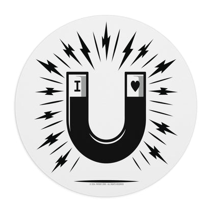 Mouse Pad | I ♥ U | One size Round