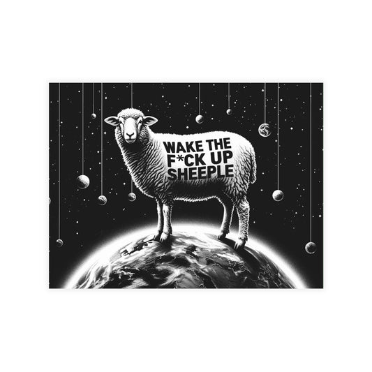 Postcards | Wake Up Sheeple | 6.25" x 4.62" (Horizontal) Coated (one side) 10 pcs