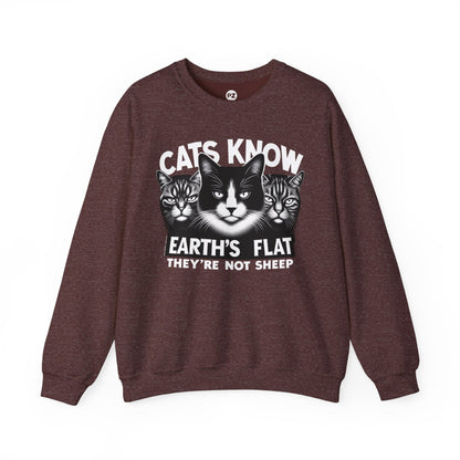 Sweatshirt | Cats Know | Heather Sport Dark Maroon