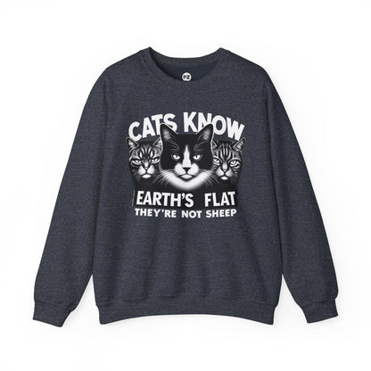 Sweatshirt | Cats Know | Heather Sport Dark Navy