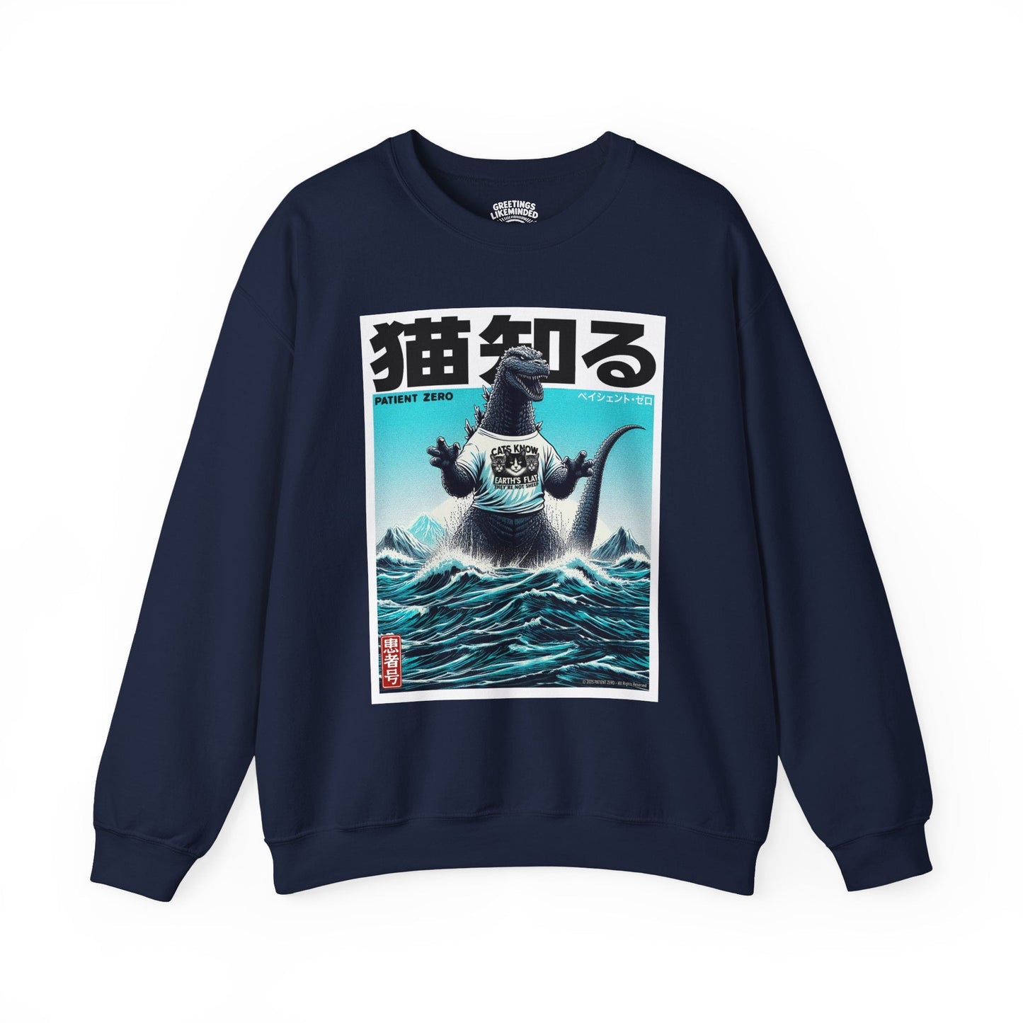 Sweatshirt | Godzilla Knows 猫知る | Navy