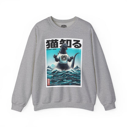 Sweatshirt | Godzilla Knows 猫知る | Sport Grey