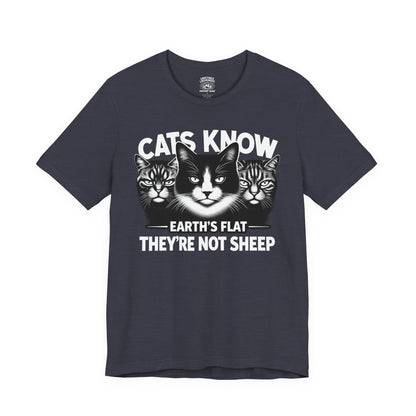 T-Shirt | Cats Know | Heather Midnight Navy