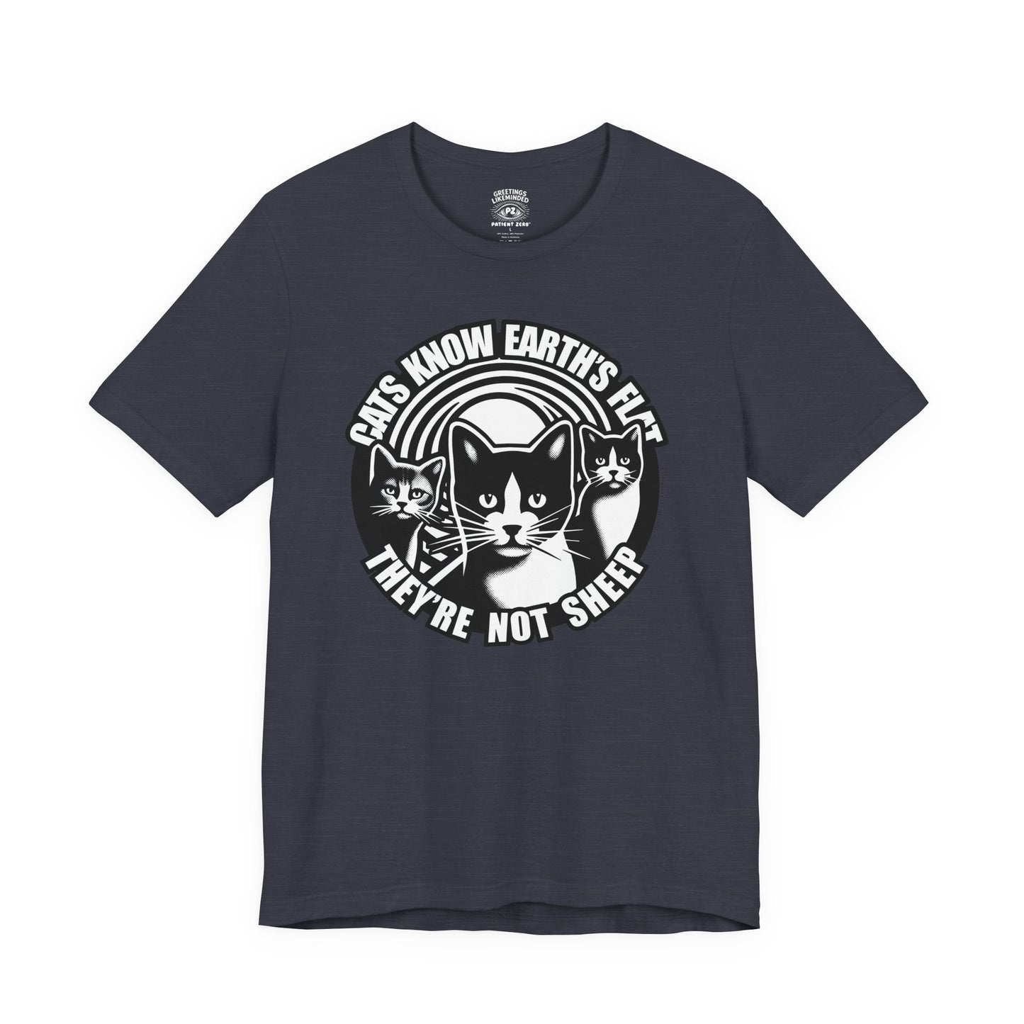 T-Shirt | Cats Know | Heather Midnight Navy