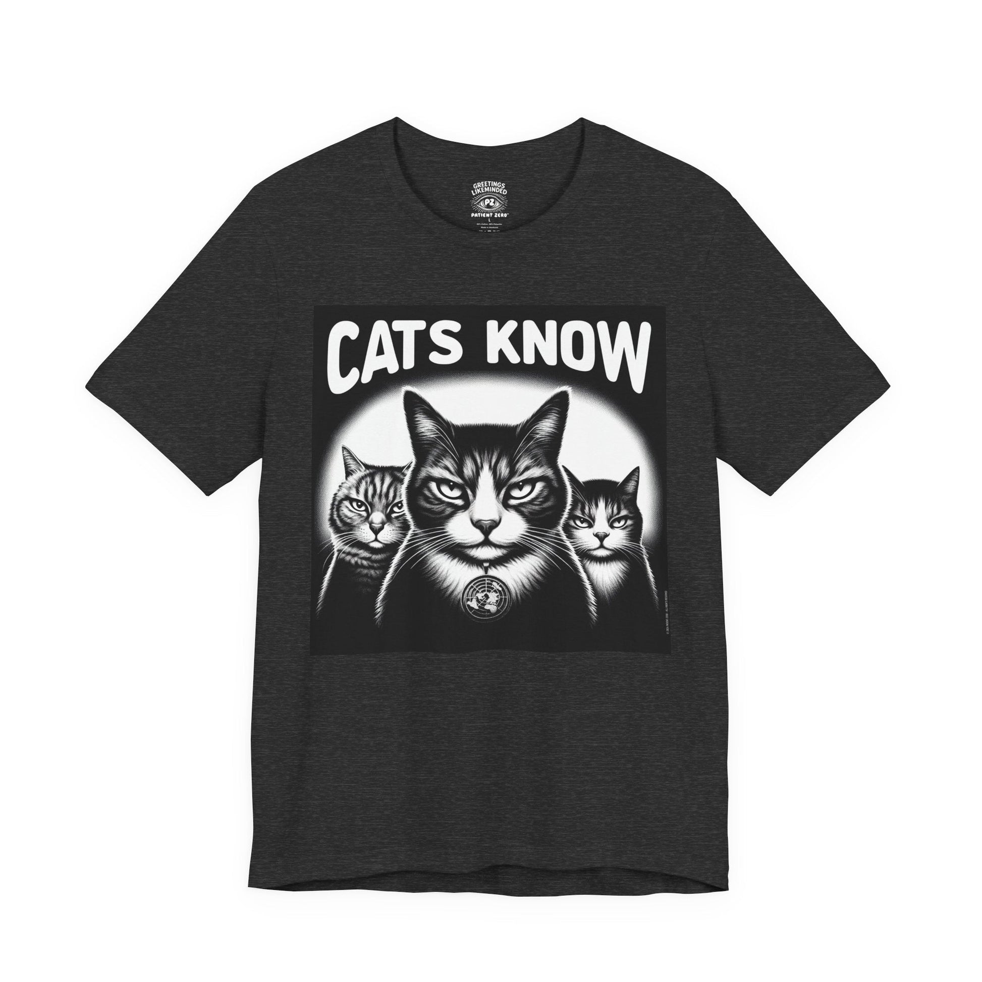 T-Shirt | Cats Know | Dark Grey Heather