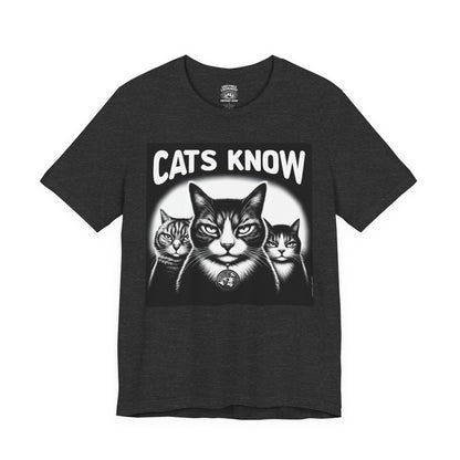 T-Shirt | Cats Know | Dark Grey Heather