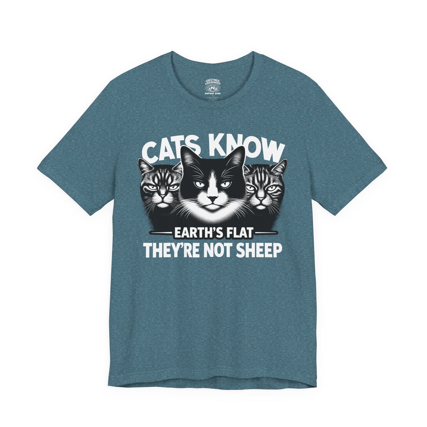T-Shirt | Cats Know | Heather Deep Teal