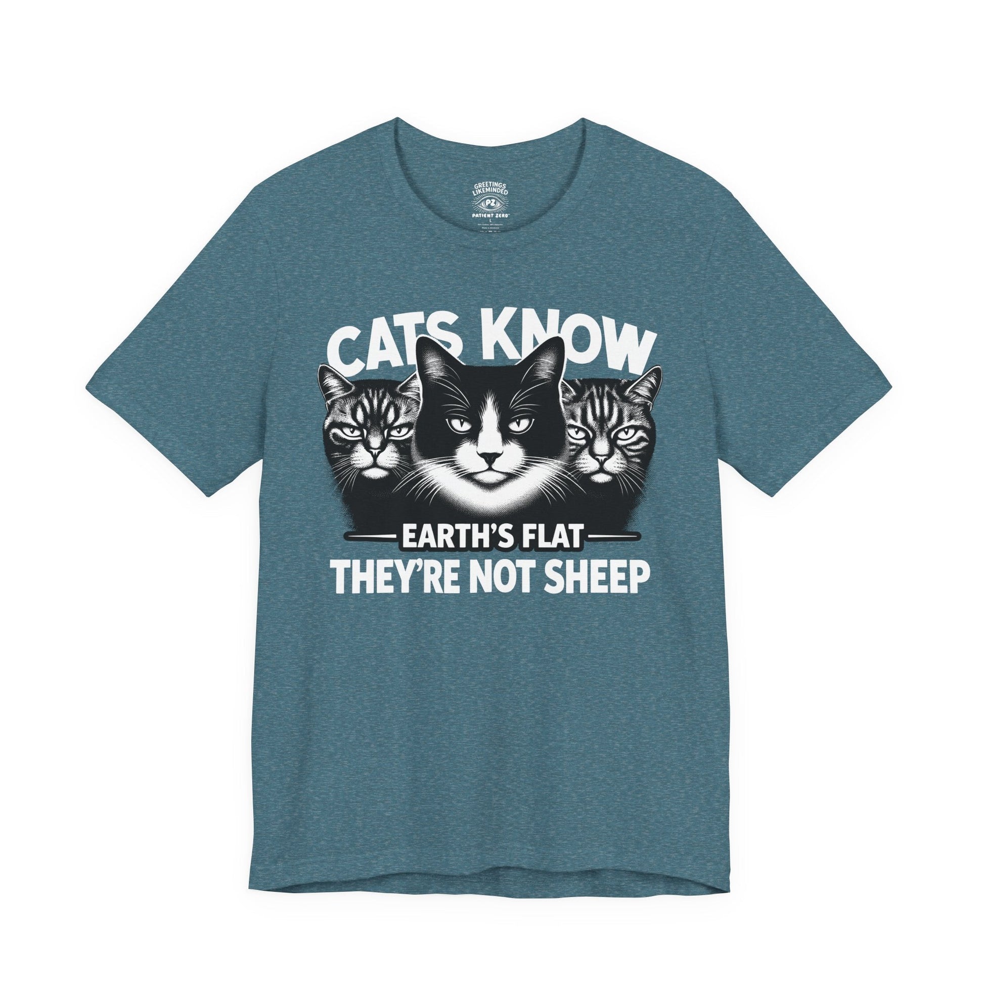 T-Shirt | Cats Know | Heather Deep Teal