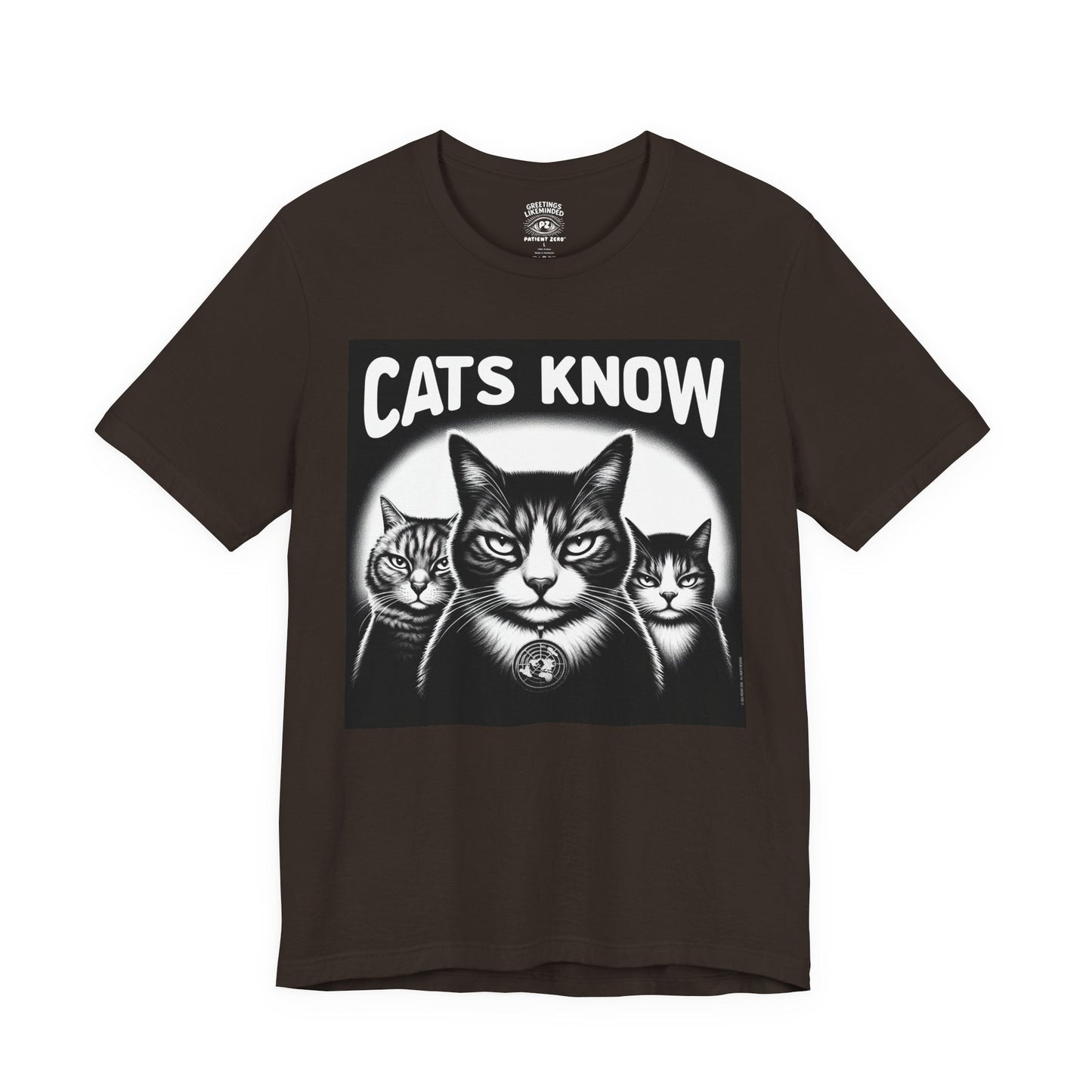 T-Shirt | Cats Know | Brown
