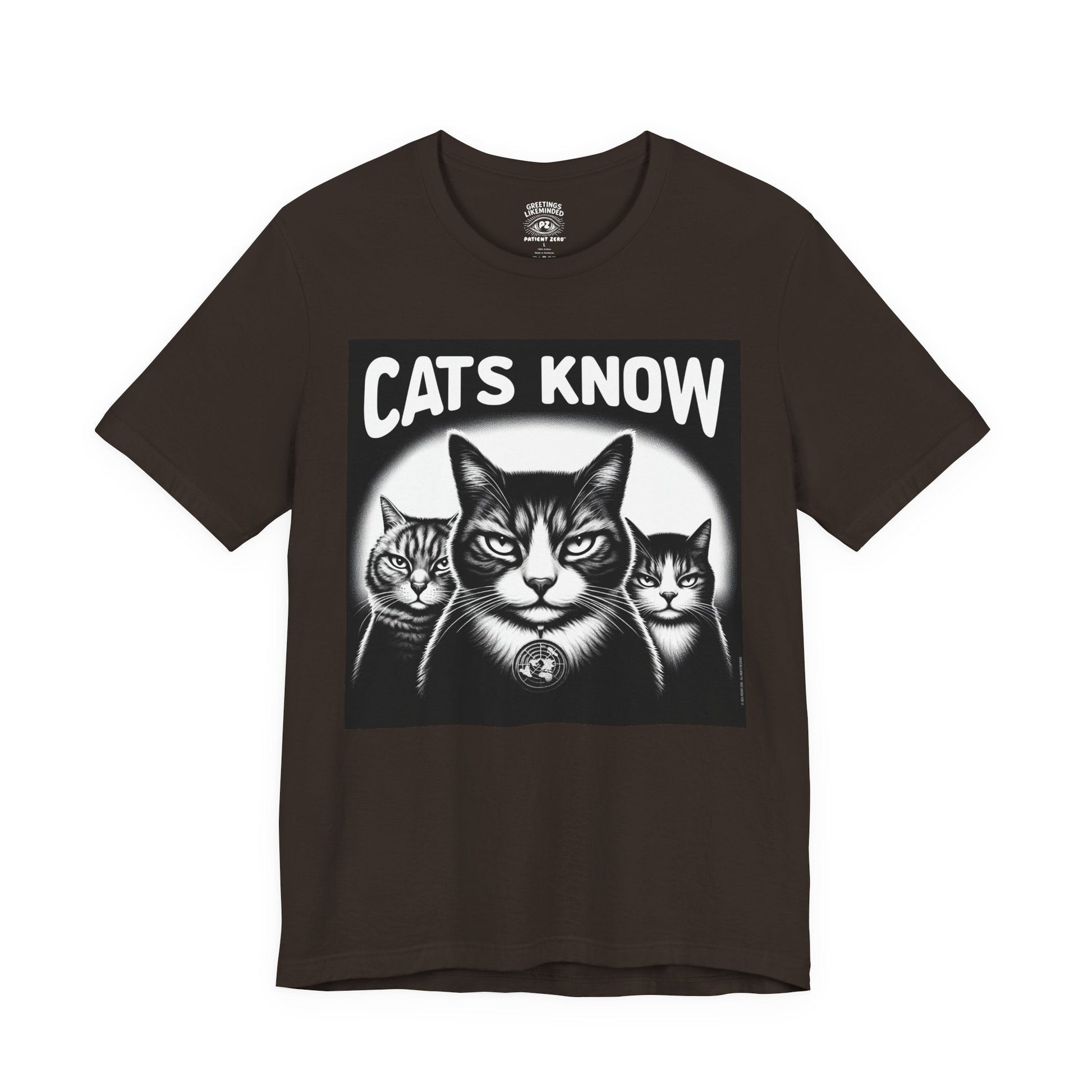T-Shirt | Cats Know | Brown