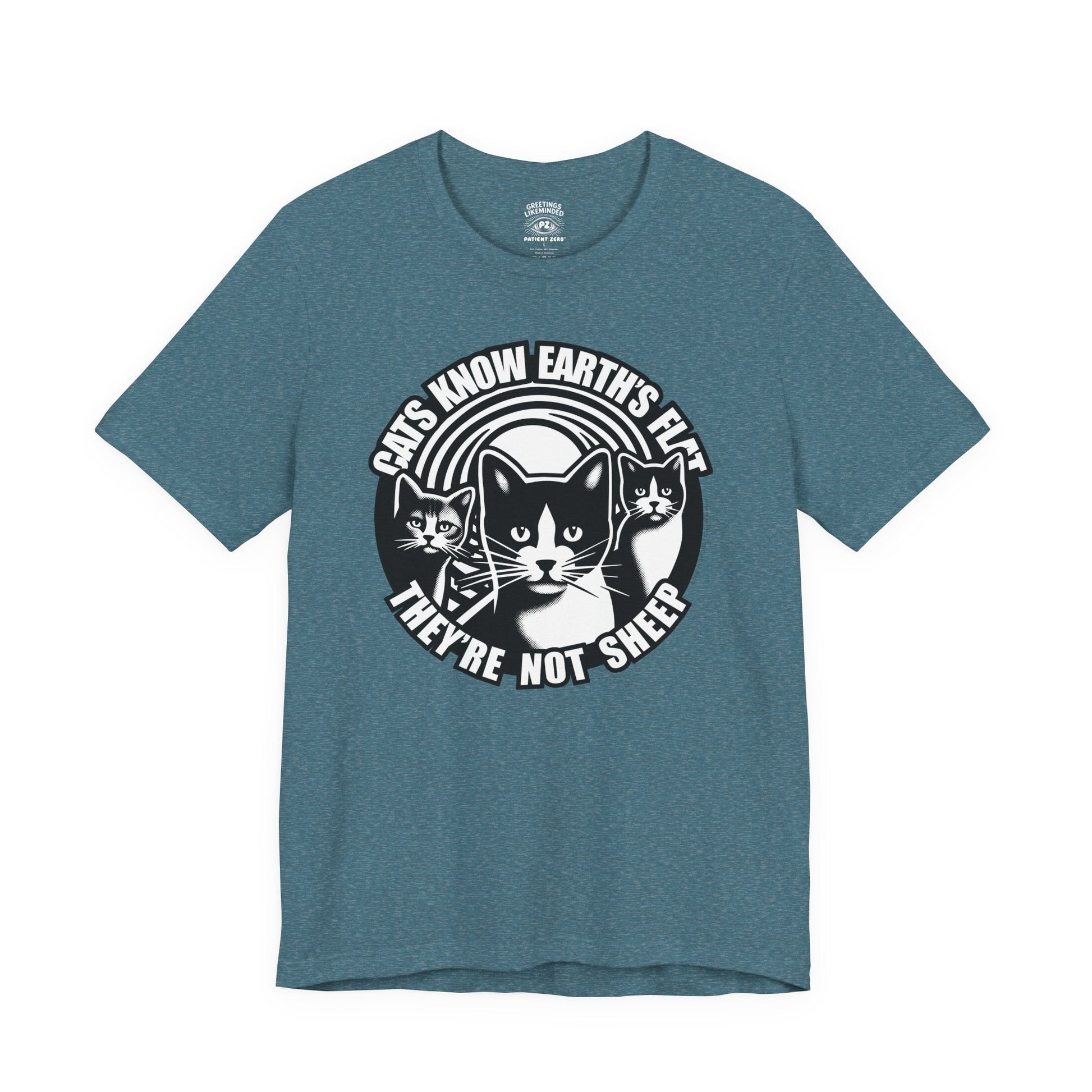 T-Shirt | Cats Know | Heather Deep Teal