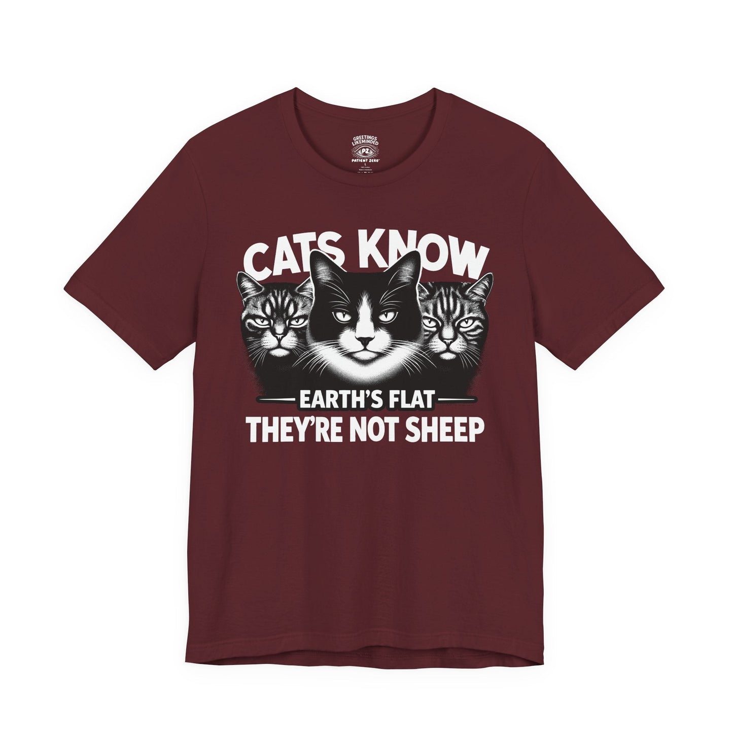T-Shirt | Cats Know | Maroon