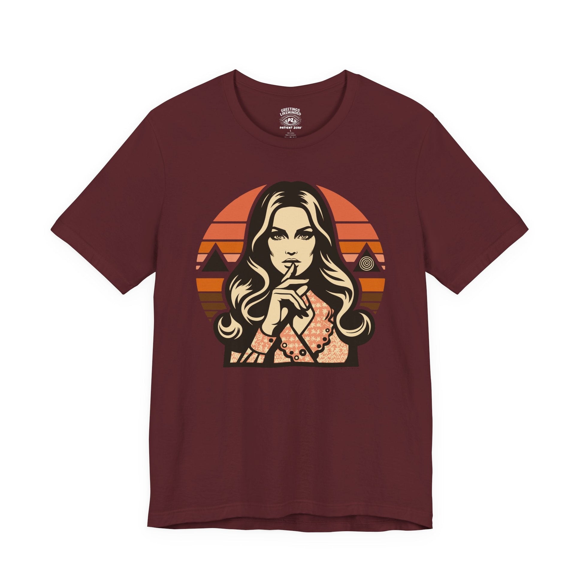 T-Shirt | Conspiracy Lady | Maroon