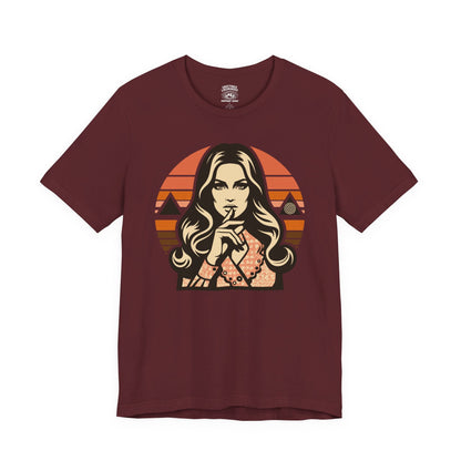 T-Shirt | Conspiracy Lady | Maroon