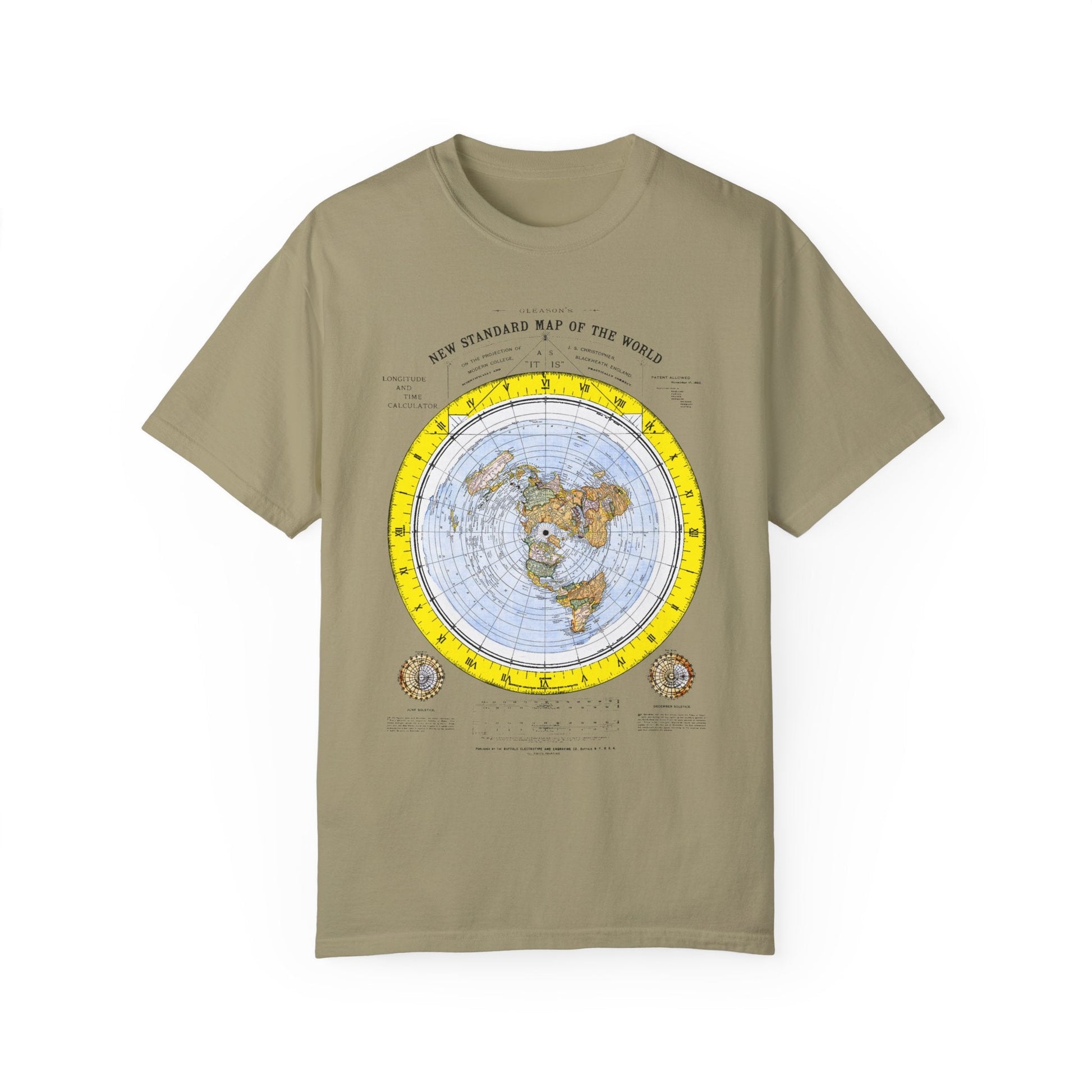 T-Shirt | Gleason's Map | Khaki