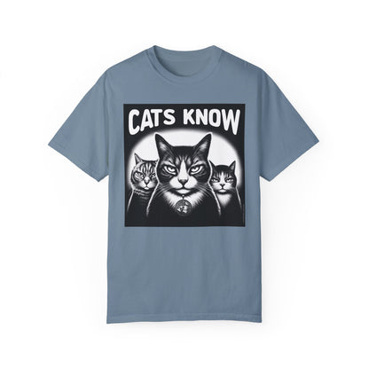 T-Shirt | Cats Know | Ice Blue