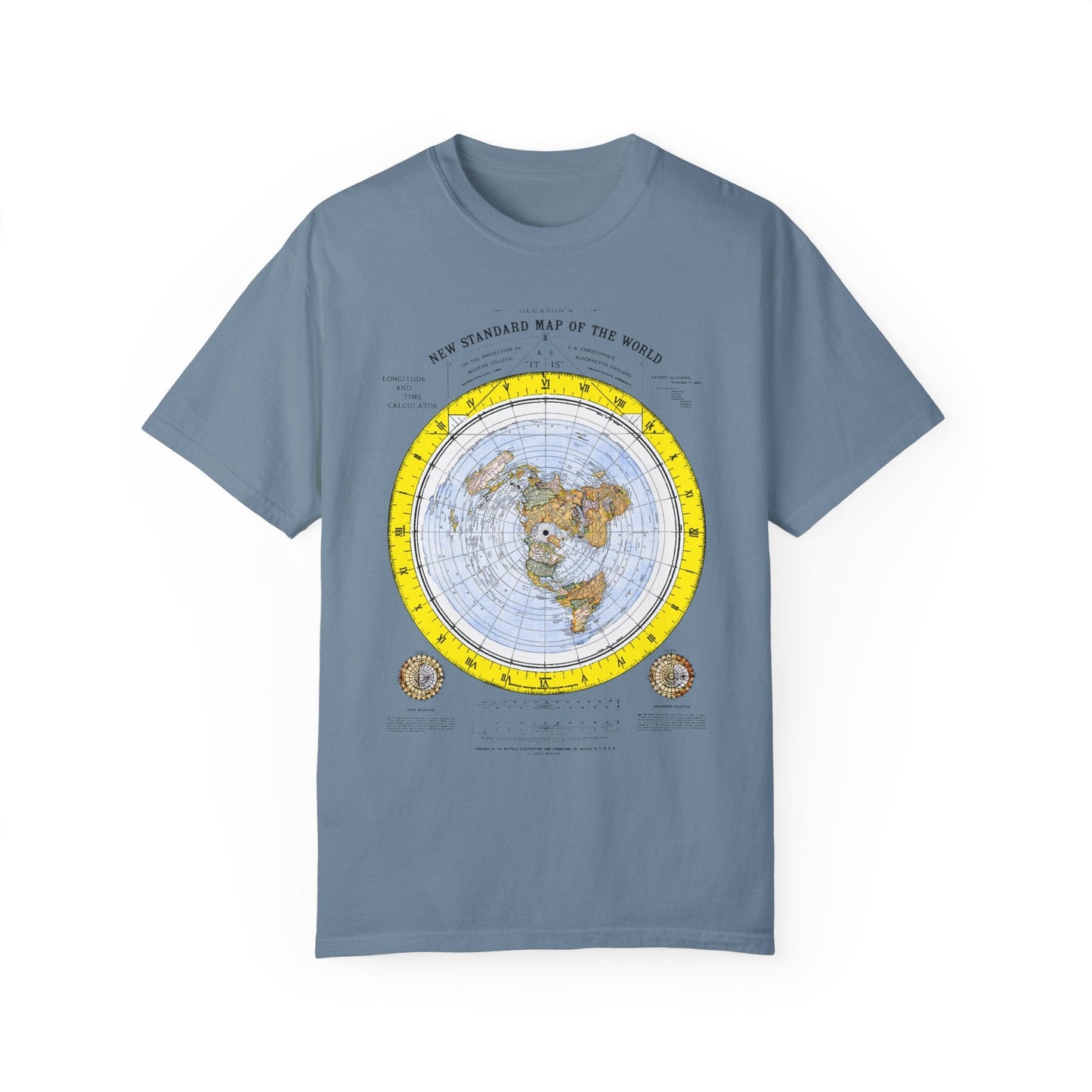 T-Shirt | Gleason's Map | Ice Blue