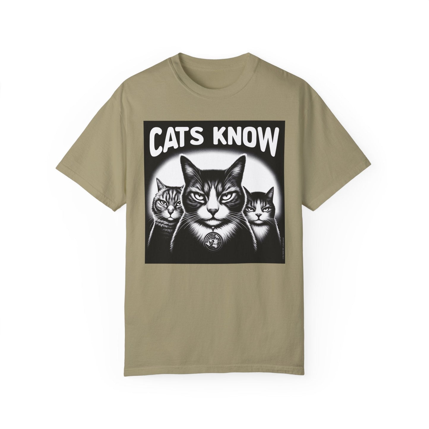 T-Shirt | Cats Know | Khaki