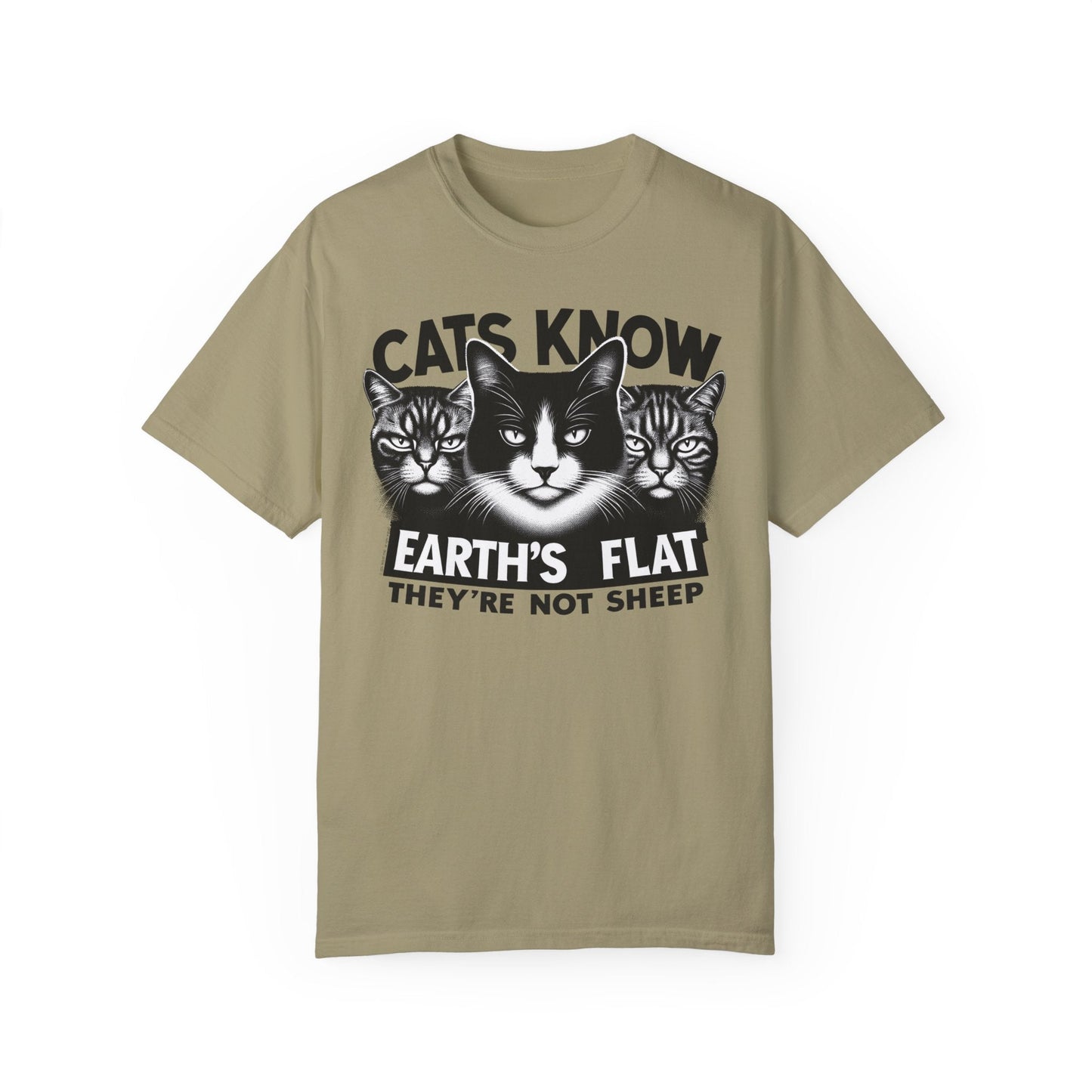 T-Shirt | Cats Know | Khaki