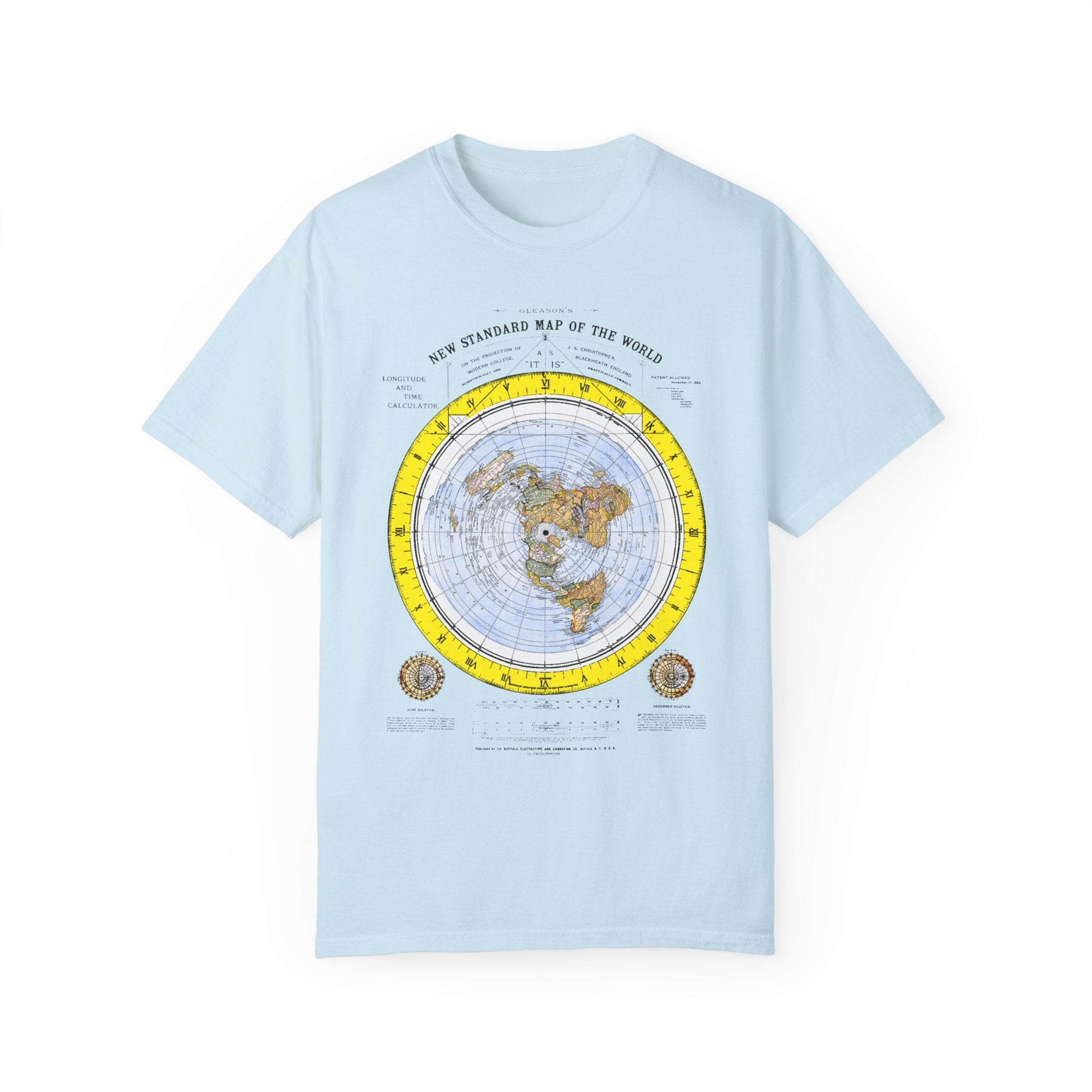 T-Shirt | Gleason's Map | Chambray